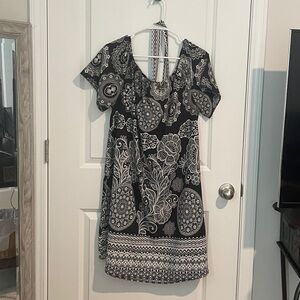 Black and White off the shoulder dress